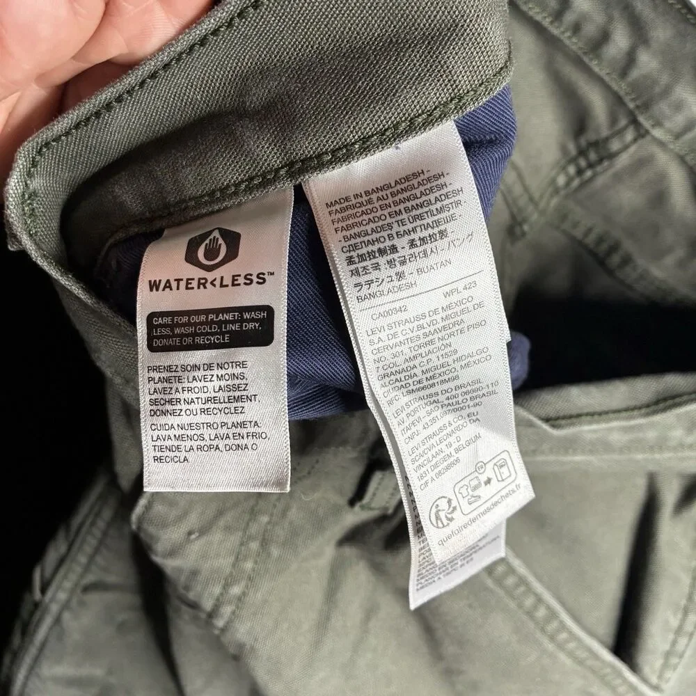 Levis 565 Double Knee Utility Workwear Jeans Mens 34 x 30 Pants Olive Green